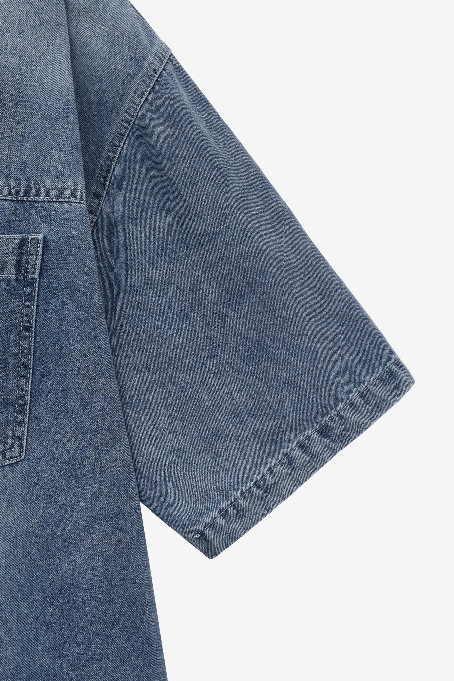 Insilence - Slash Washing Denim Shirt (Light Blue) product image 10 | TRAB K-Fashion Australia