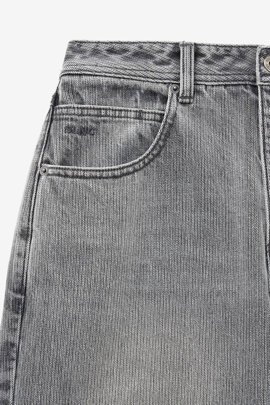 Insilence - Broken Twill Straight Jeans (Light Grey) product image 12 | TRAB K-Fashion Australia