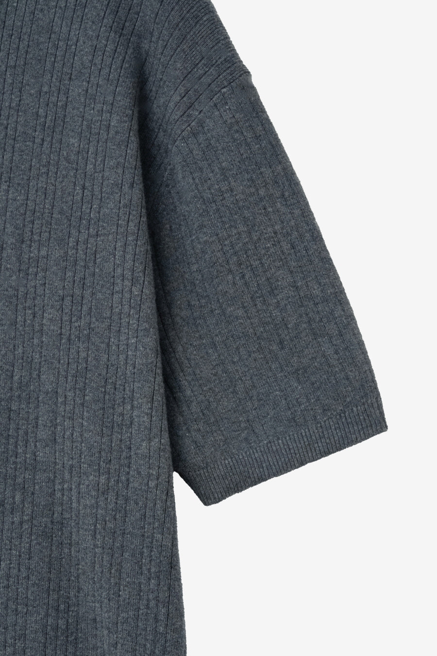 Insilence - Ribbed Henley Neck Half Knit (Grey) product image 10 | TRAB K-Fashion Australia