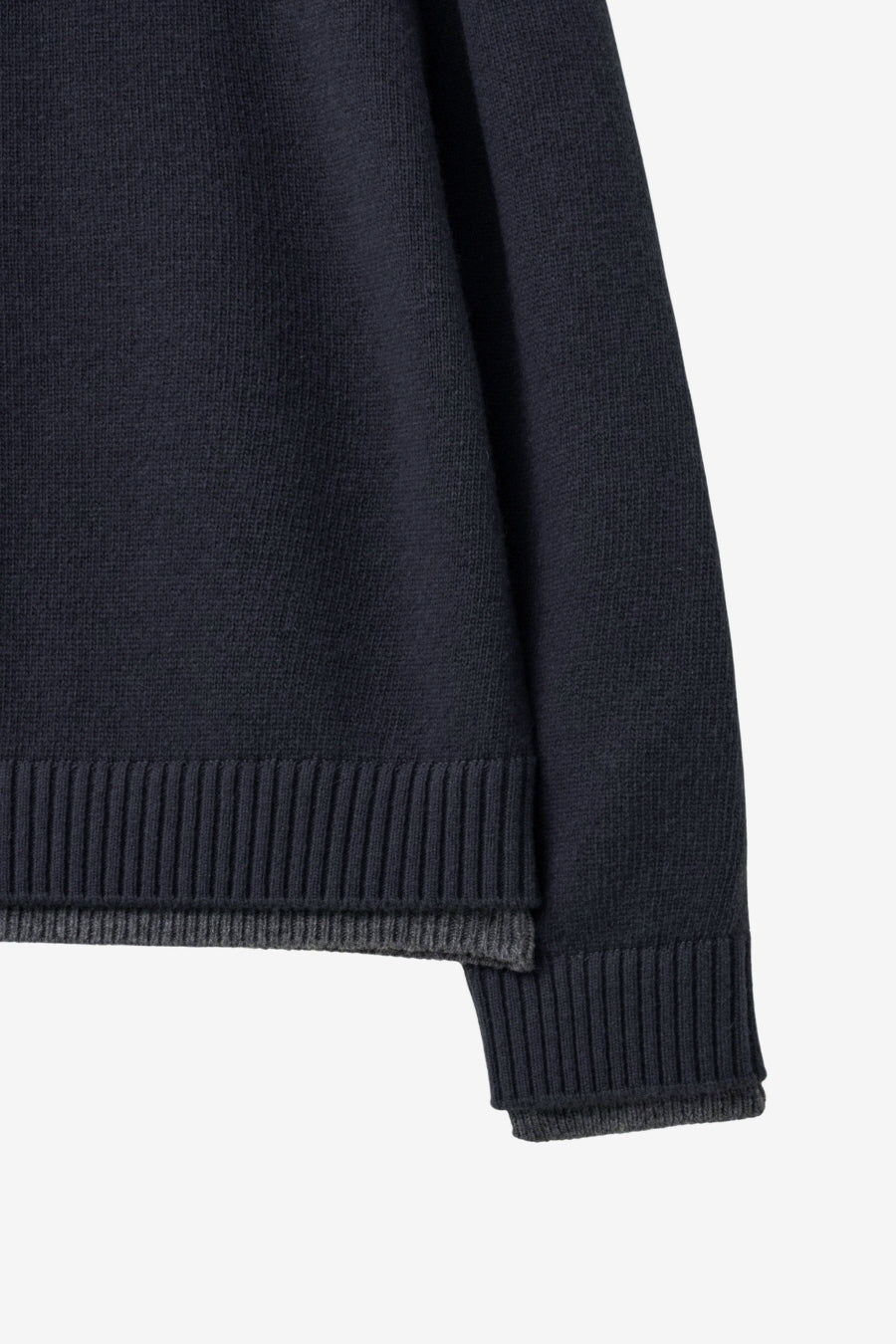 Insilence - Double Layered Henley Neck Knit (Charcoal) product image 8 | TRAB K-Fashion Australia