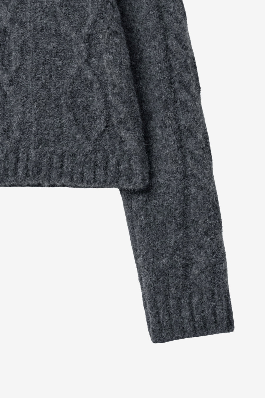 Insilence - Twist Half Zip-up Knit (Charcoal) product image 10 | TRAB K-Fashion Australia