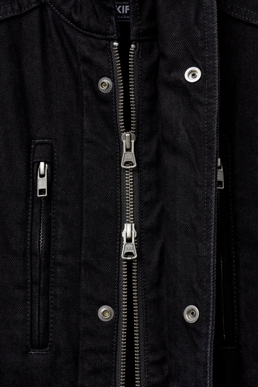 Insilence - High Neck Denim Blouson (Black) product image 10 | TRAB K-Fashion Australia