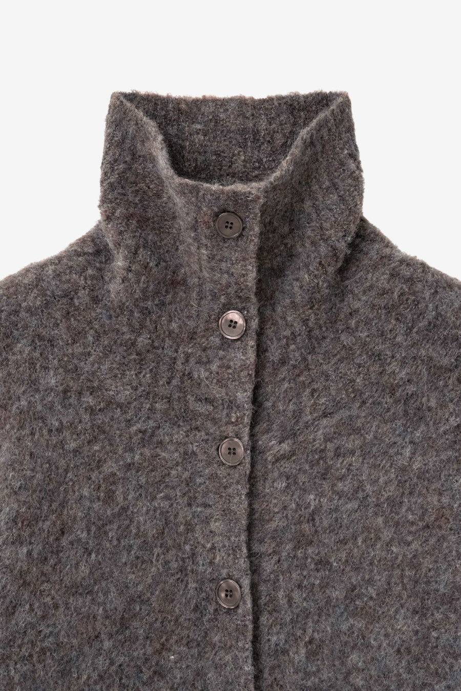 Insilence - Hairy Spread Collar Cardigan (Brown) product image 10 | TRAB K-Fashion Australia
