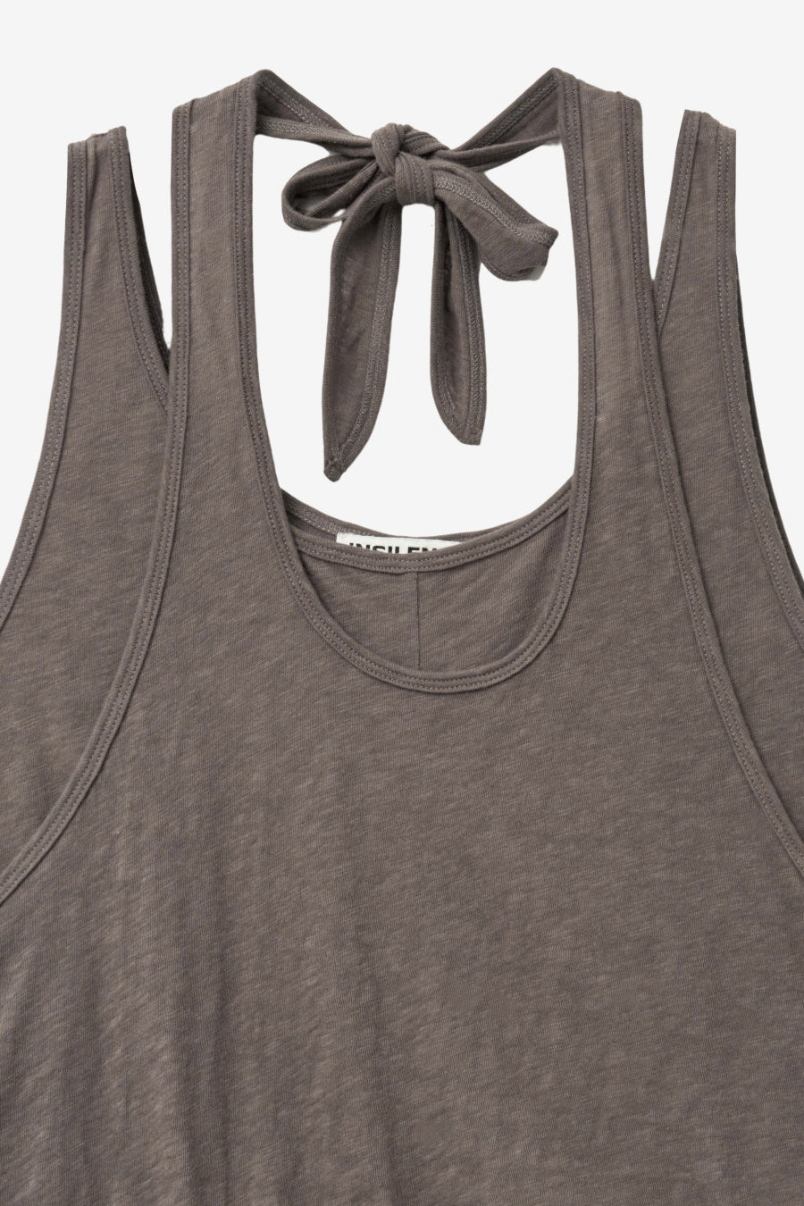 Insilence - Knit-like Layered Dress (Brown) product image 9 | TRAB K-Fashion Australia