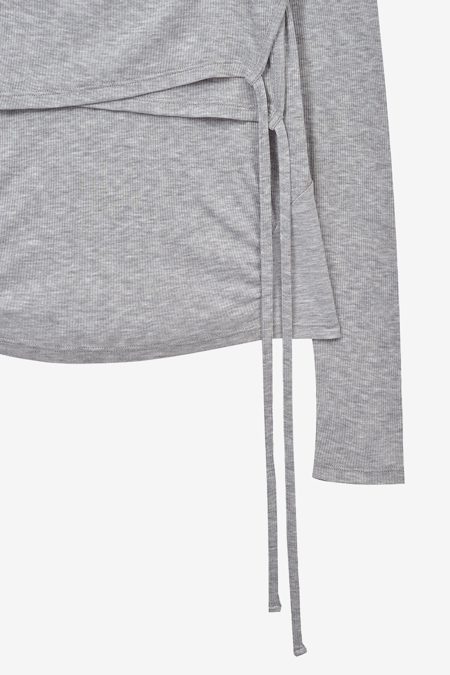 Insilence - Layered Design Top (Melange Grey) product image 10 | TRAB K-Fashion Australia