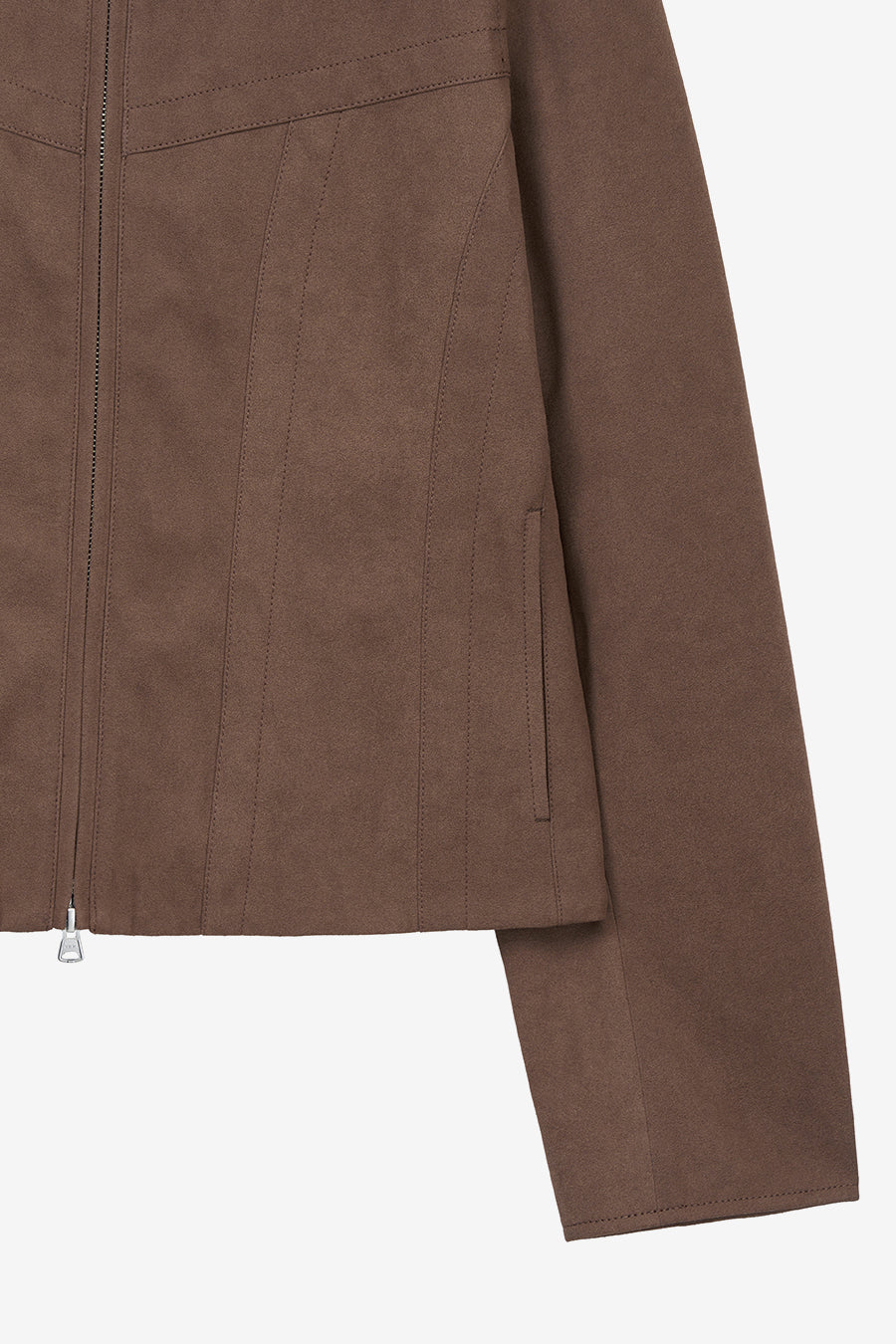 Insilence - Vintage Faux Suede Jacket (Brown) product image 9 | TRAB K-Fashion Australia