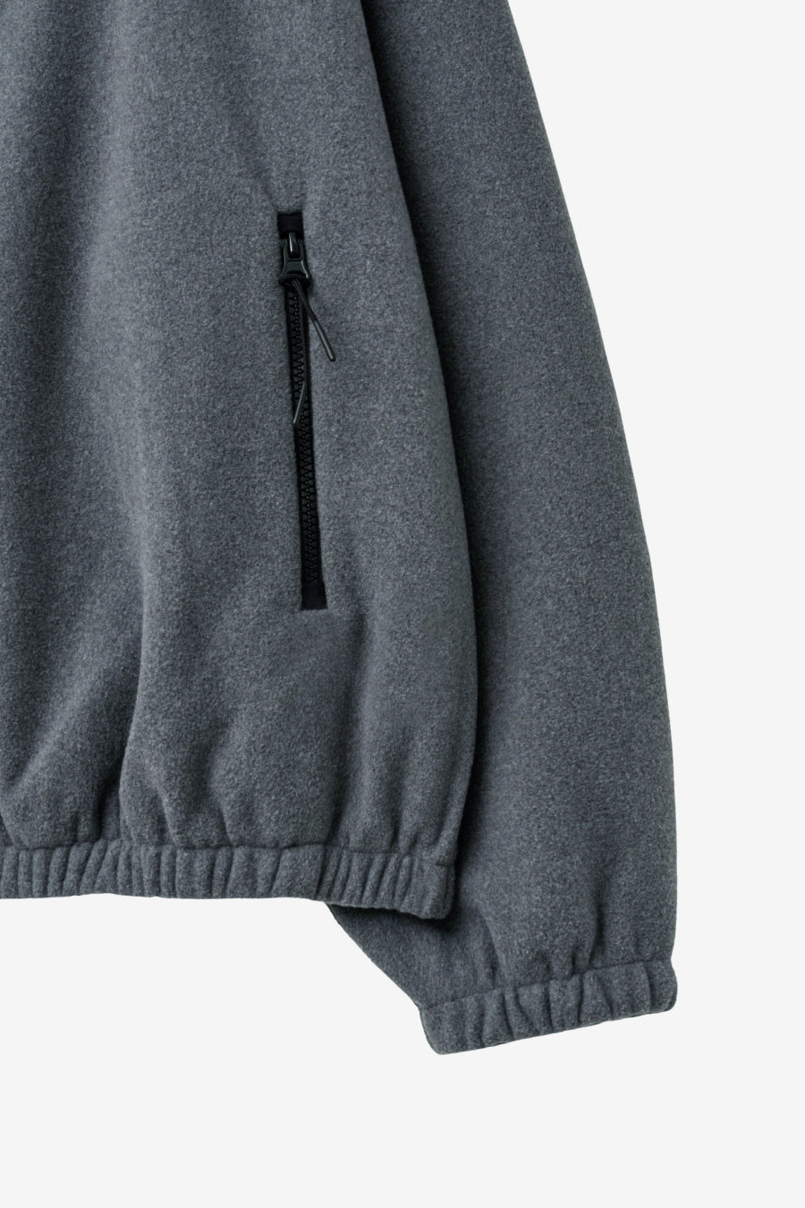 Insilence - Fleece Full Zip-Up Jumper (Melange Grey) product image 10 | TRAB K-Fashion Australia