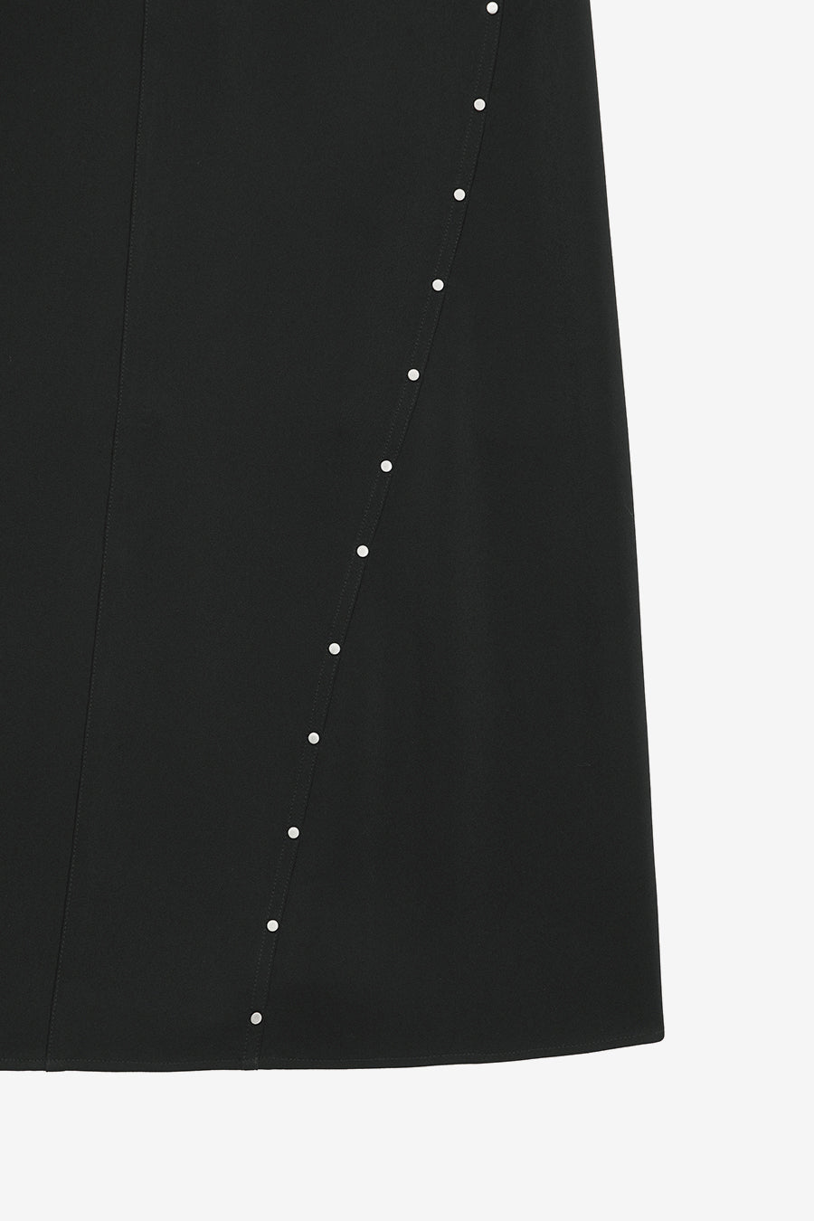 Insilence - Curved Studded Skirt (Black) product image 10 | TRAB K-Fashion Australia