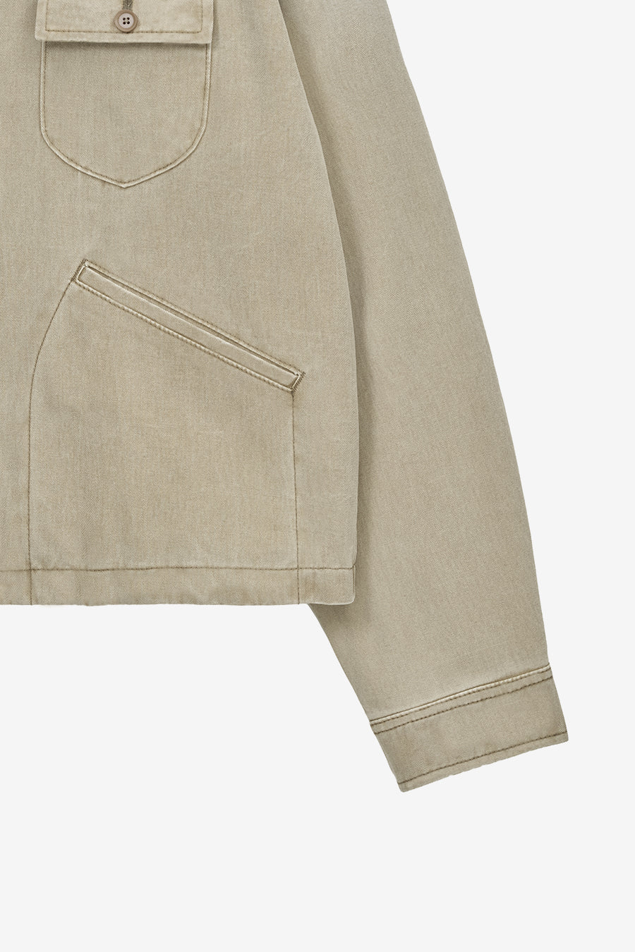 Insilence - Garment Dyed Drizzler Jacket (Faded Beige) product image 10 | TRAB K-Fashion Australia