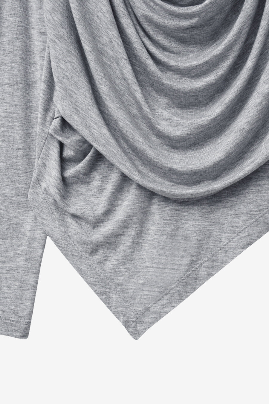 Insilence - Cowl Henley neck long sleeve (Melange Grey) product image 10 | TRAB K-Fashion Australia