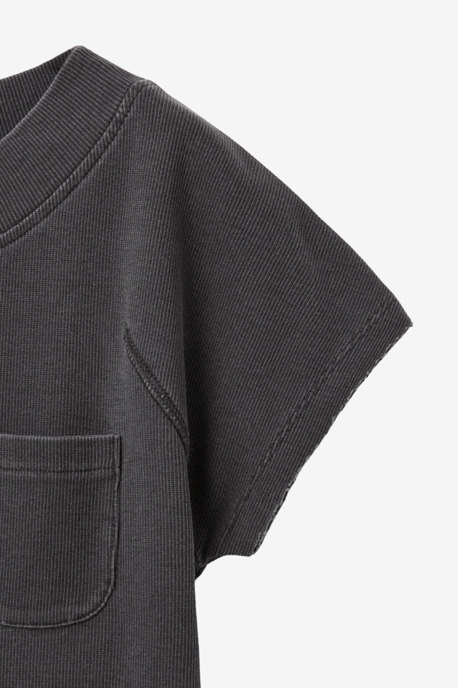 Insilence - Summer Henley Neck T-shirt (Charcoal) product image 10 | TRAB K-Fashion Australia