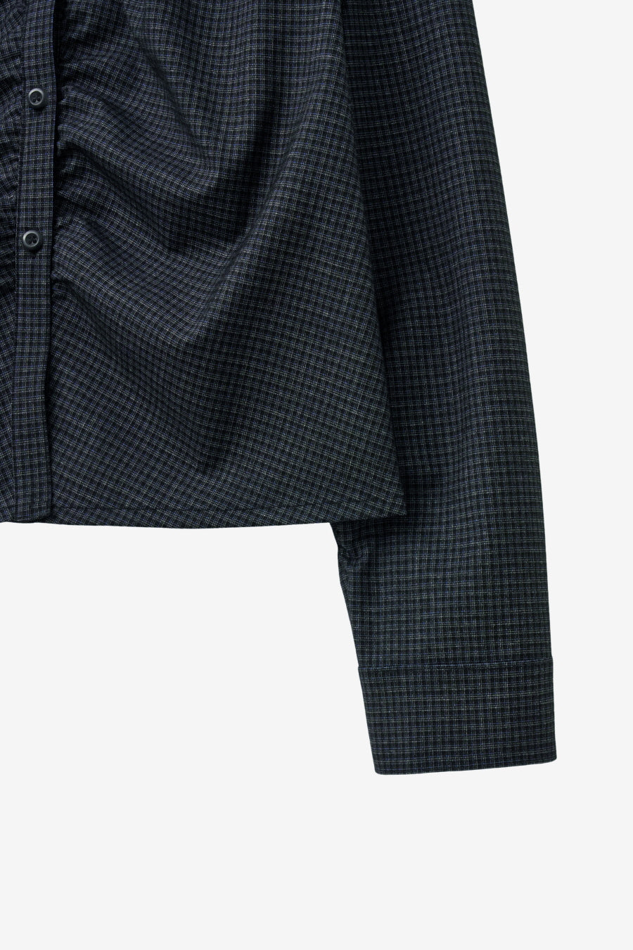 Insilence - Check Shirring Shirt (Black Check) product image 10 | TRAB K-Fashion Australia