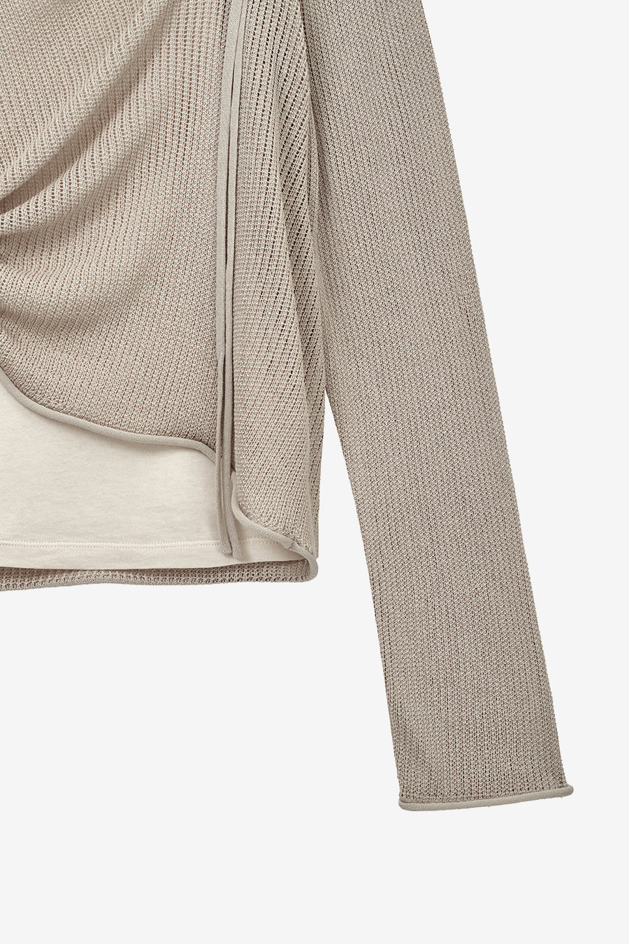 Insilence - Loose Fit Layered Knit (Grey Beige) product image 12 | TRAB K-Fashion Australia