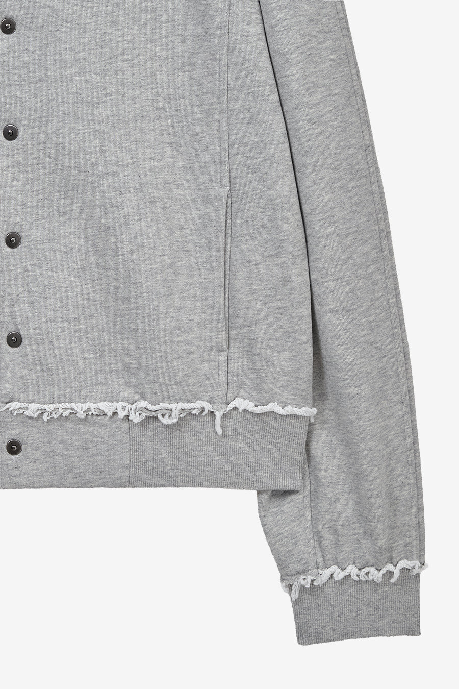 Insilence - Seam Hood Zip-Up (Melange Grey) product image 10 | TRAB K-Fashion Australia