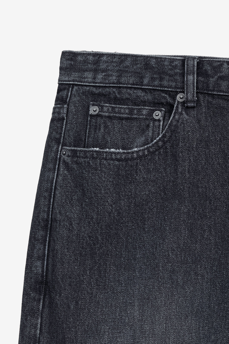 Insilence - Semi-Wide Denim Pants (Dark Grey) product image 10 | TRAB K-Fashion Australia