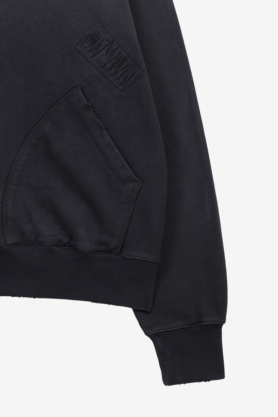 Insilence - Distressed Vintage Zip-Up Hoodie (Dark Grey) product image 10 | TRAB K-Fashion Australia