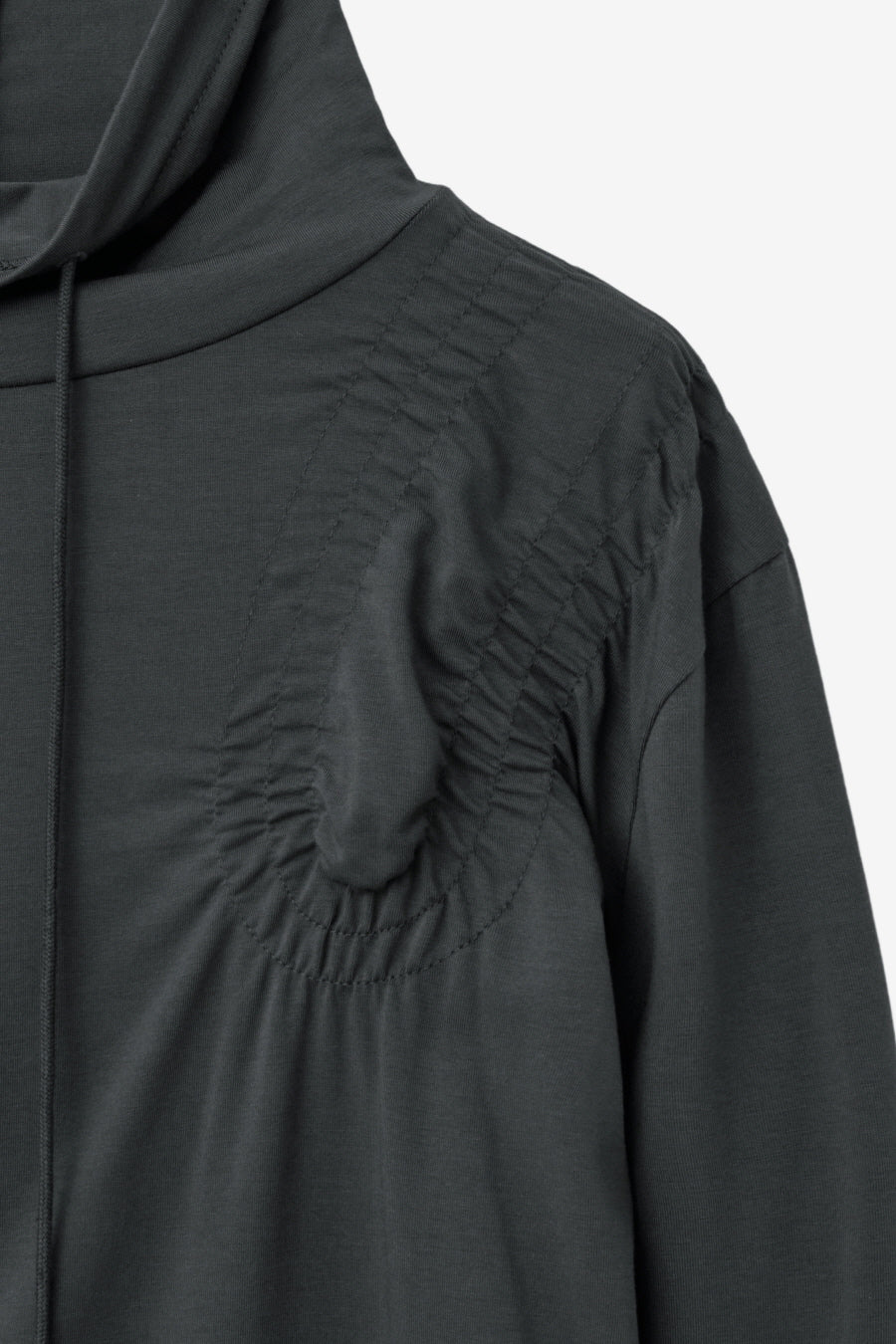 Insilence - Shirred High-Neck Top (Charcoal) product image 10 | TRAB K-Fashion Australia