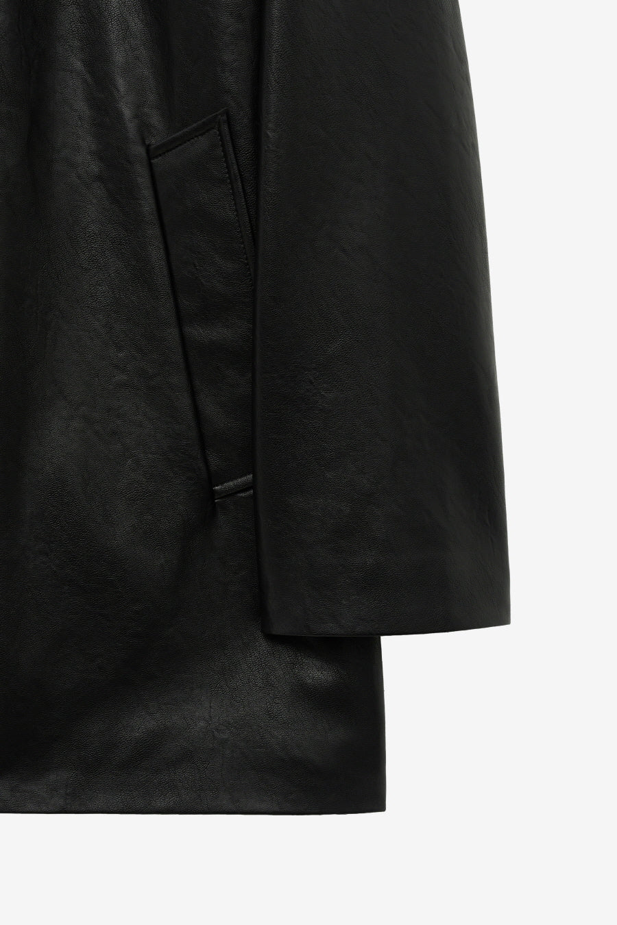 Insilence - Faux Leather Car Coat (Black) product image 10 | TRAB K-Fashion Australia