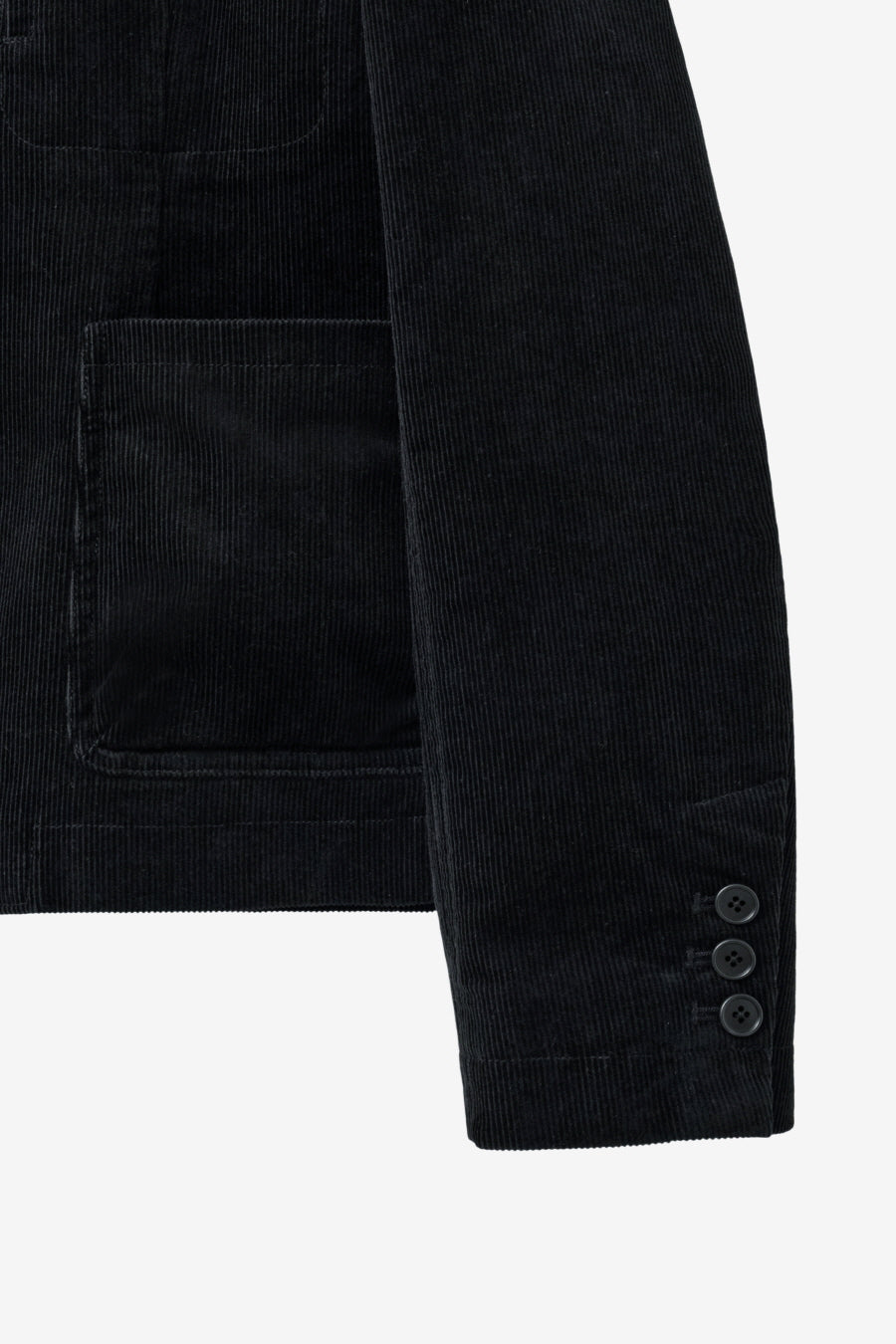 Insilence - Corduroy Single Fitted Jacket (Black) product image 10 | TRAB K-Fashion Australia