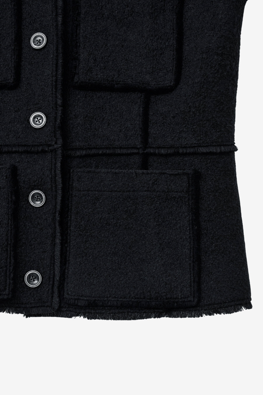 Insilence - Wool Jersey Tweed Jacket (Black) product image 10 | TRAB K-Fashion Australia