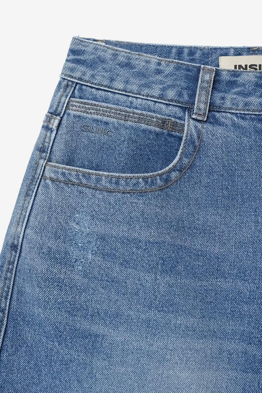 Insilence - Wide Bermuda Denim (Blue) product image 10 | TRAB K-Fashion Australia