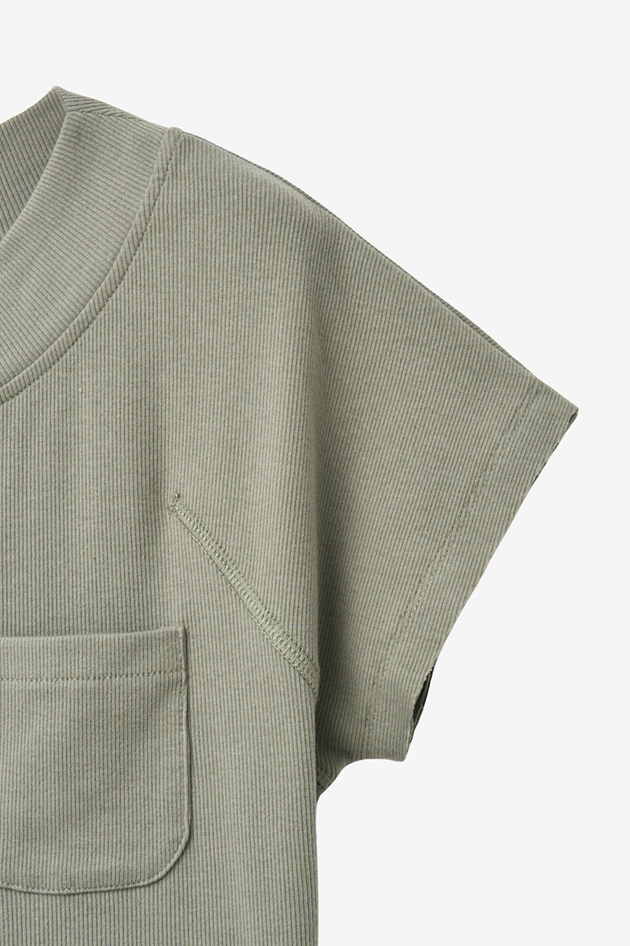 Insilence - Summer Henley Neck T-shirt (Olive) product image 10 | TRAB K-Fashion Australia