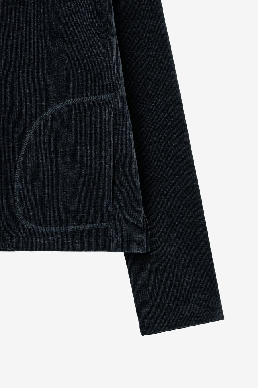 Insilence - Corduroy High-Neck Zip-Up (Ash Navy) product image 10 | TRAB K-Fashion Australia