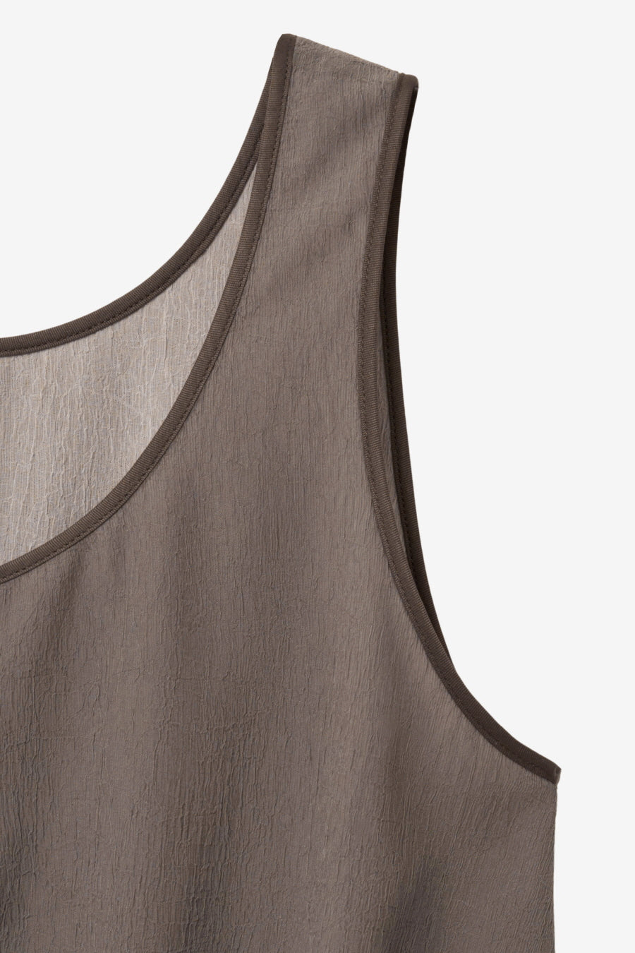 Insilence - Double Layer Sleeveless Top (Mocha) product image 10 | TRAB K-Fashion Australia