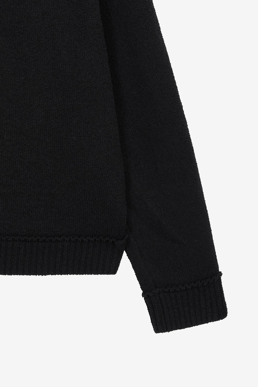 Insilence - Textured Knit Zip-Up (Black) product image 10 | TRAB K-Fashion Australia