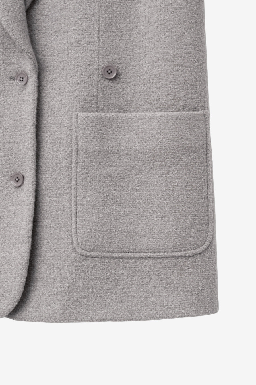 Insilence - Boucle Two-Way Jacket (Grey Beige) product image 10 | TRAB K-Fashion Australia