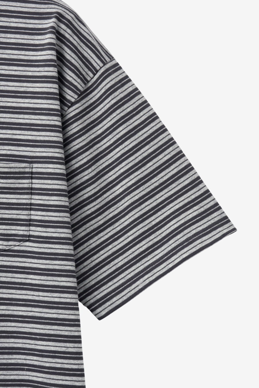 Insilence - Striped Pocket T-shirt (Melange Grey) product image 10 | TRAB K-Fashion Australia