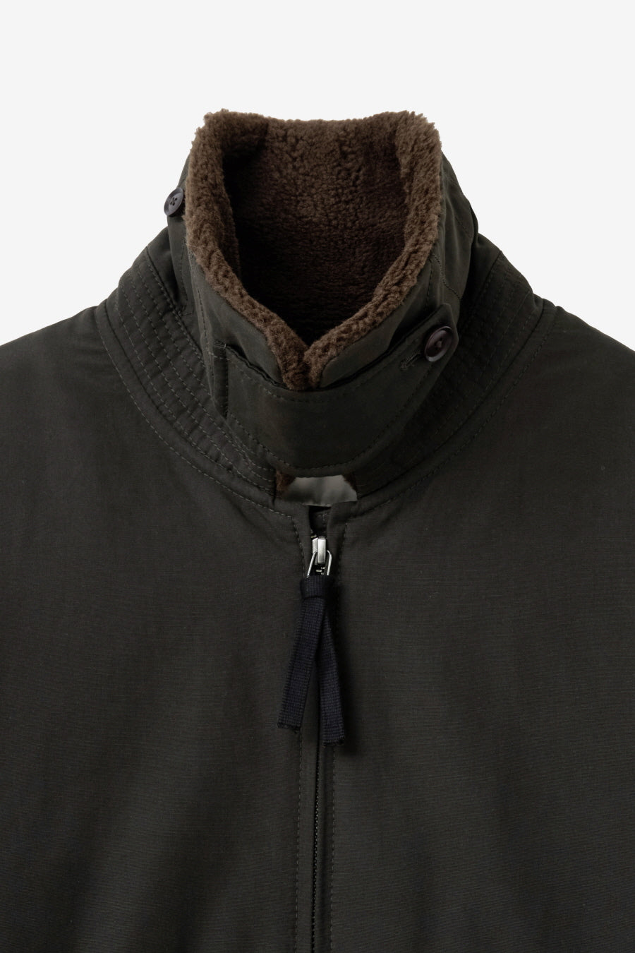 Insilence - W Washed Cotton Shearling Jacket (Khaki) product image 10 | TRAB K-Fashion Australia