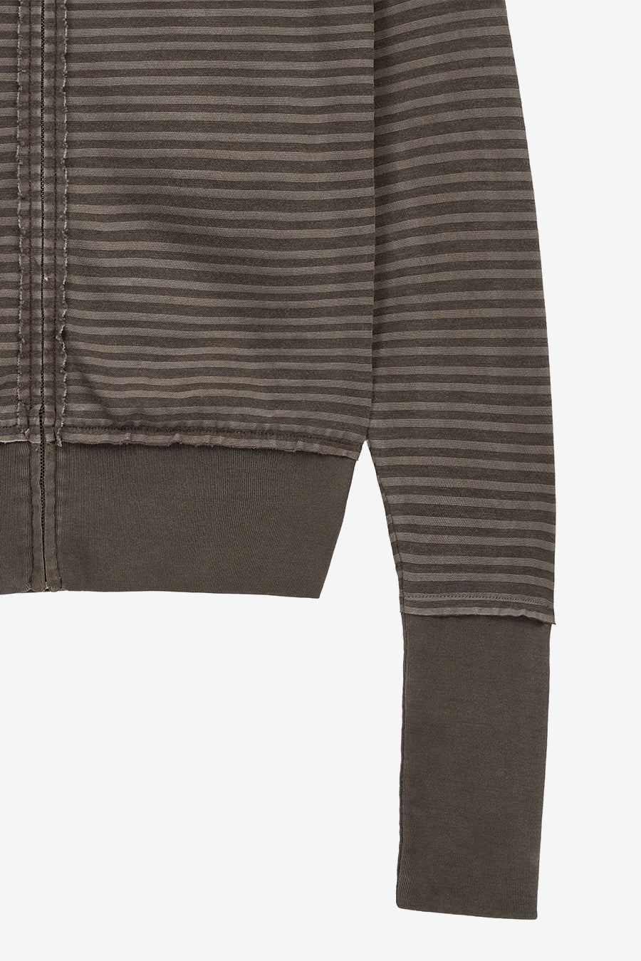 Insilence - Grunge Dyed Stripe Zip-up (Brown) product image 10 | TRAB K-Fashion Australia
