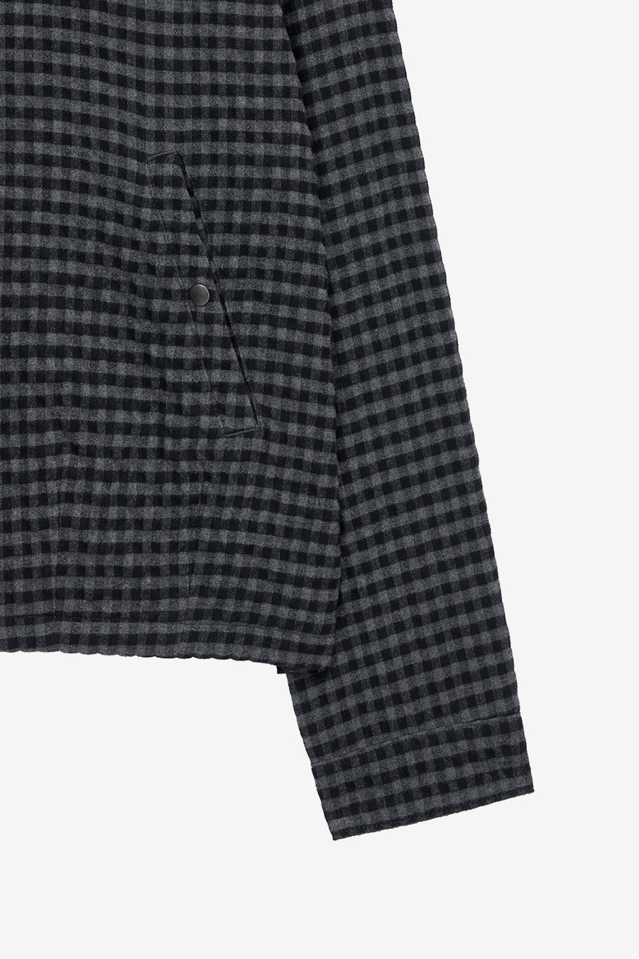 Insilence - Wrinkle Check Zip-Up Jacket (Black) product image 10 | TRAB K-Fashion Australia