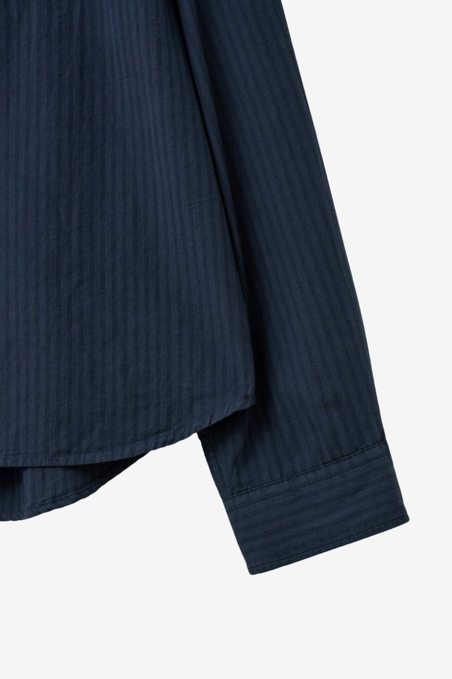 Insilence - Garment-dyed Striped Shirt (Navy) product image 10 | TRAB K-Fashion Australia