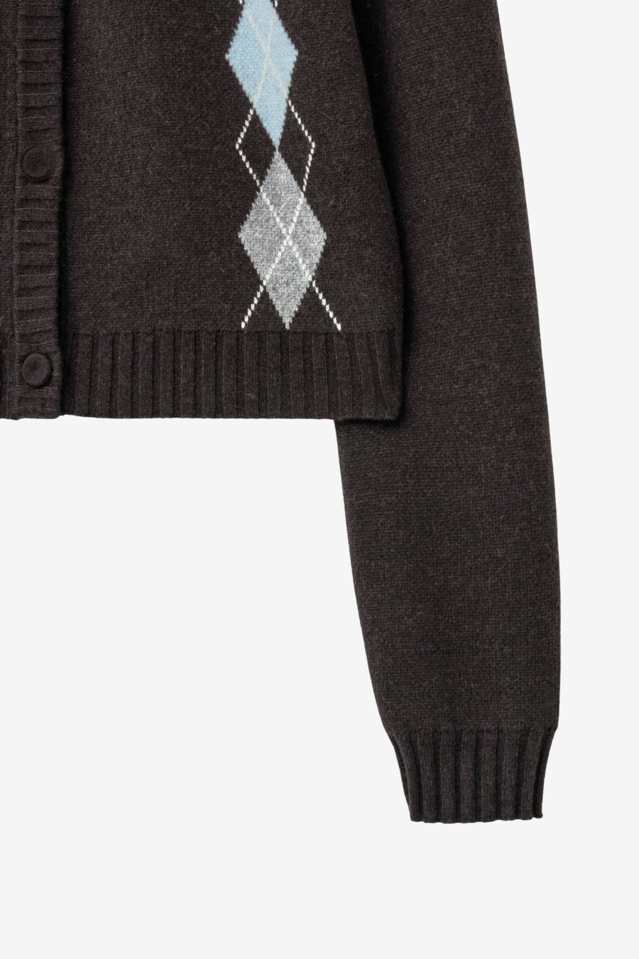 Insilence - Argyle V-Neck Cardigan (Brown) product image 8 | TRAB K-Fashion Australia