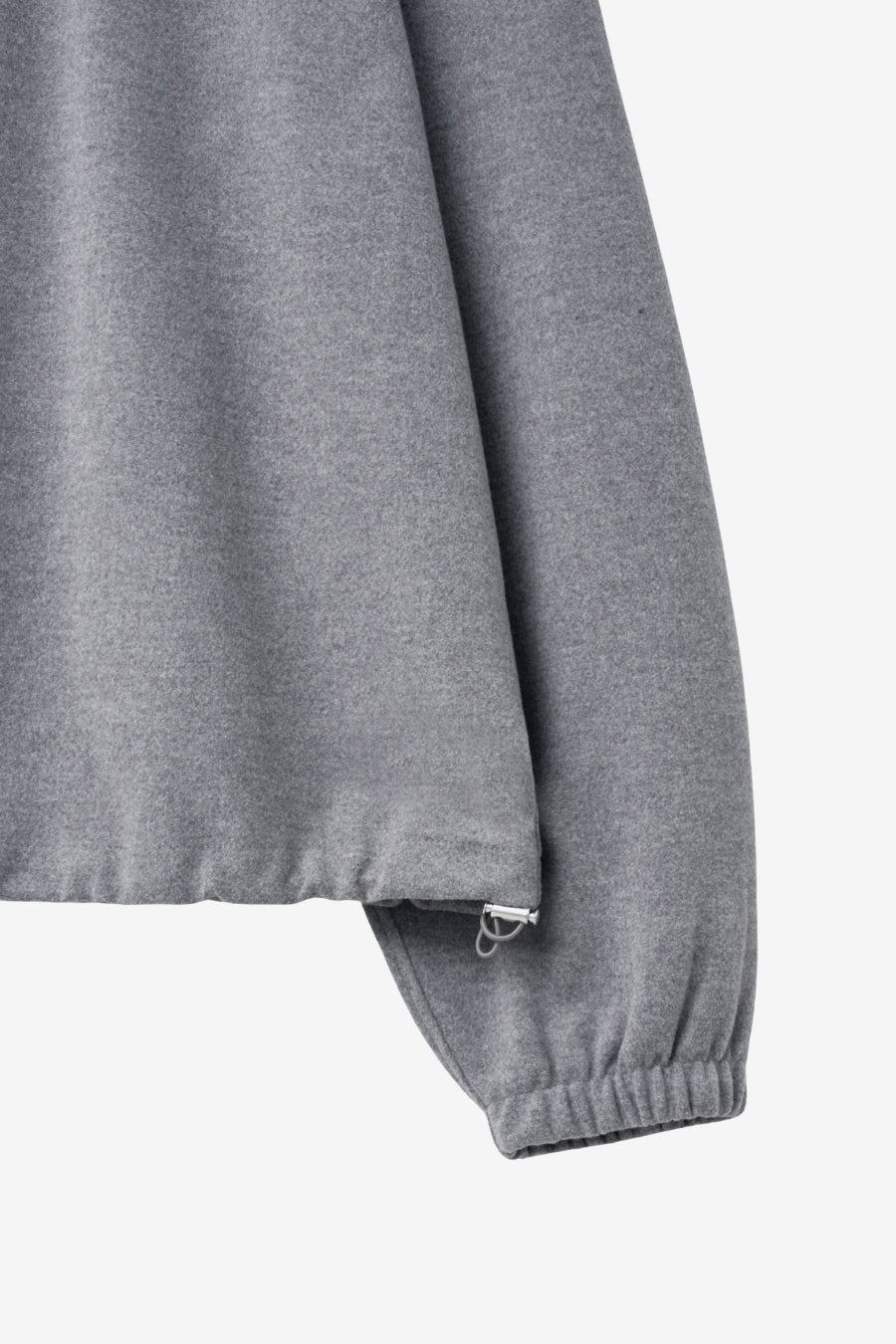 Insilence - Fleece Quarter Zip-Up (Light Grey) product image 10 | TRAB K-Fashion Australia