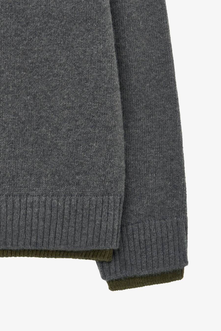 Insilence - Double-layered Henley Neck Knit (Grey) product image 8 | TRAB K-Fashion Australia