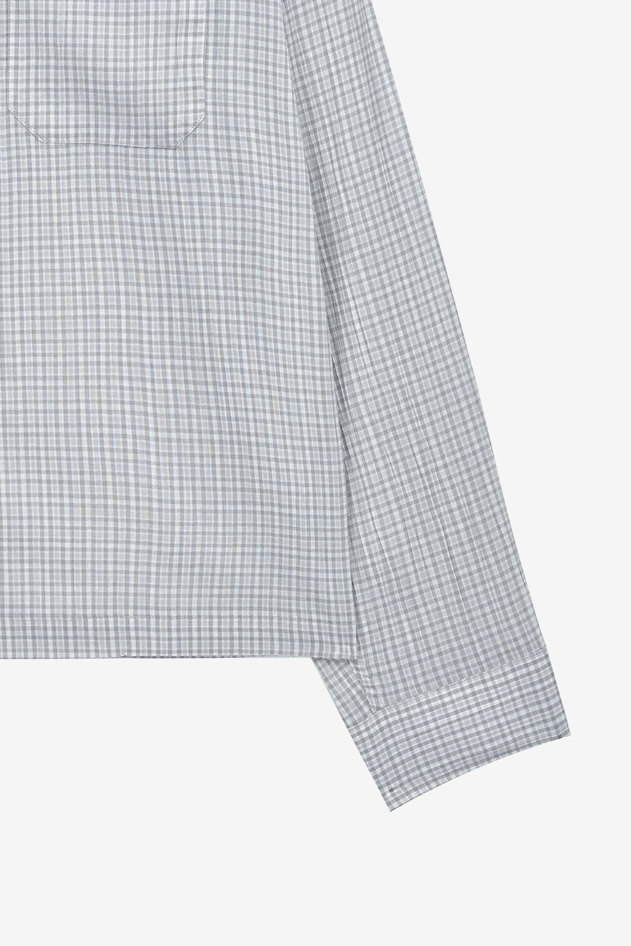 Insilence - Lightweight Crop Check Shirt (Light Grey) product image 10 | TRAB K-Fashion Australia