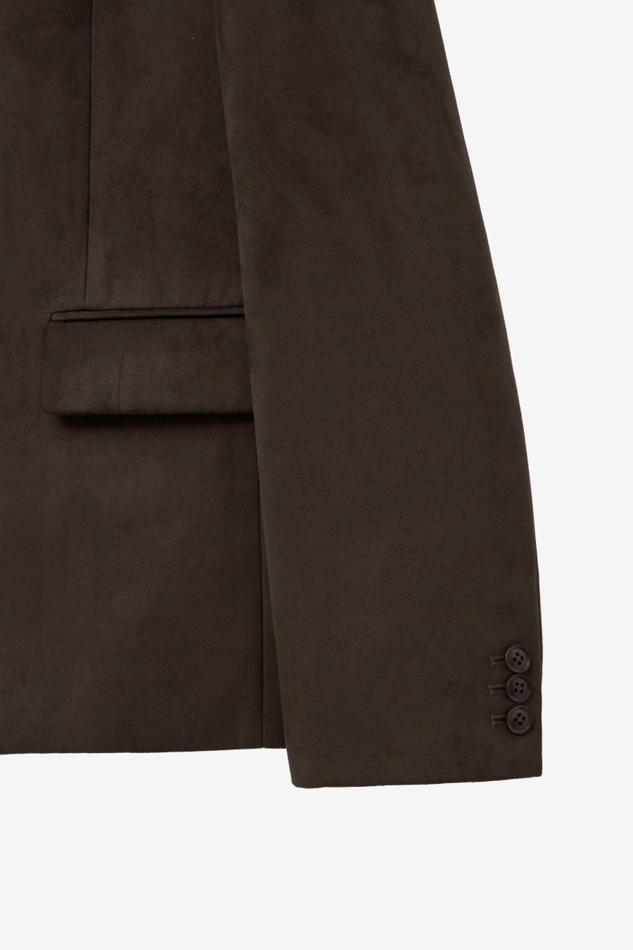 Insilence - Classic Three-Button Jacket (Suede Brown) product image 10 | TRAB K-Fashion Australia