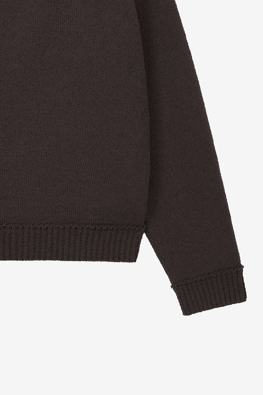Insilence - Textured Knit Zip-Up (Brown) product image 10 | TRAB K-Fashion Australia