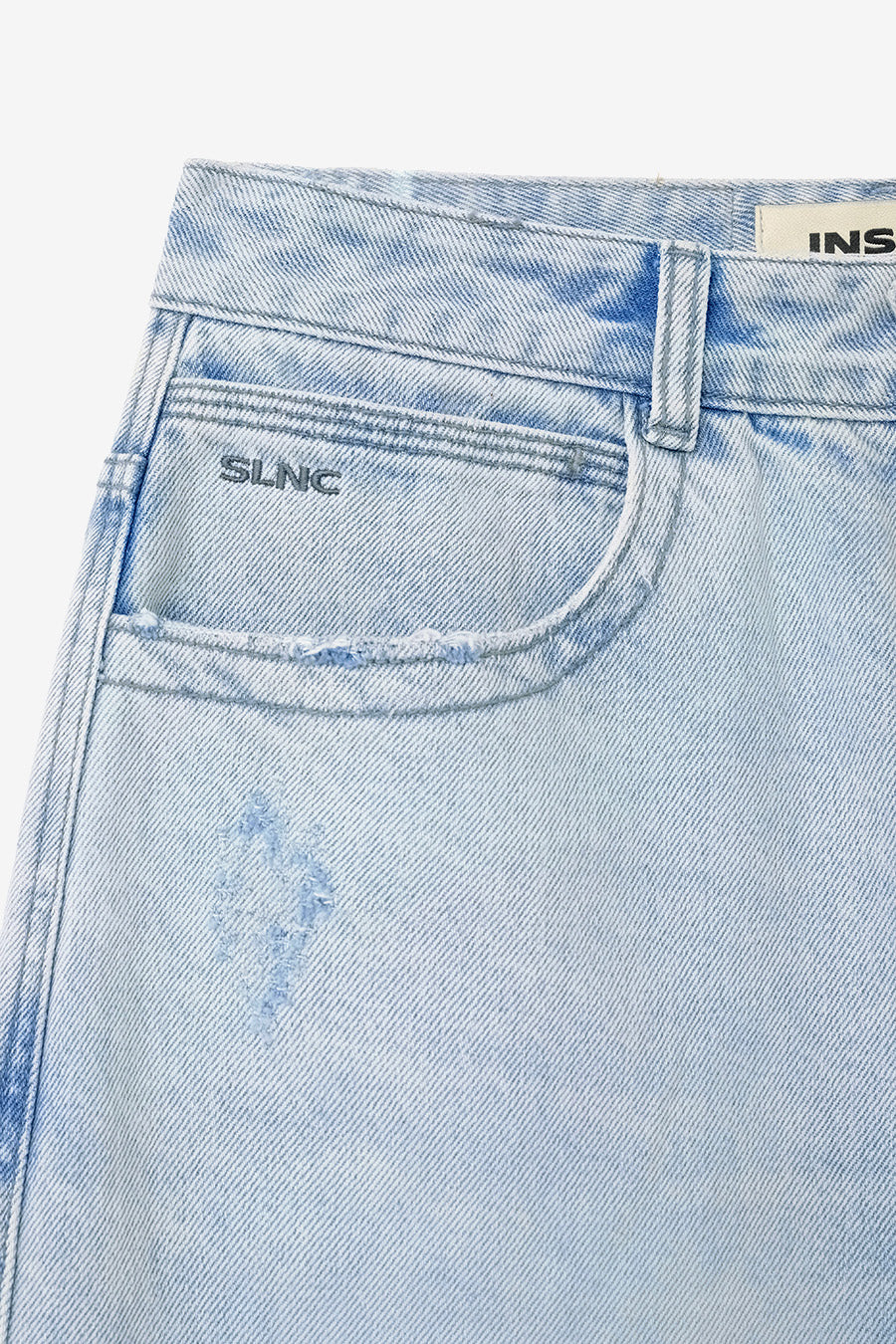Insilence - Wide Bermuda Denim (Light Blue) product image 10 | TRAB K-Fashion Australia
