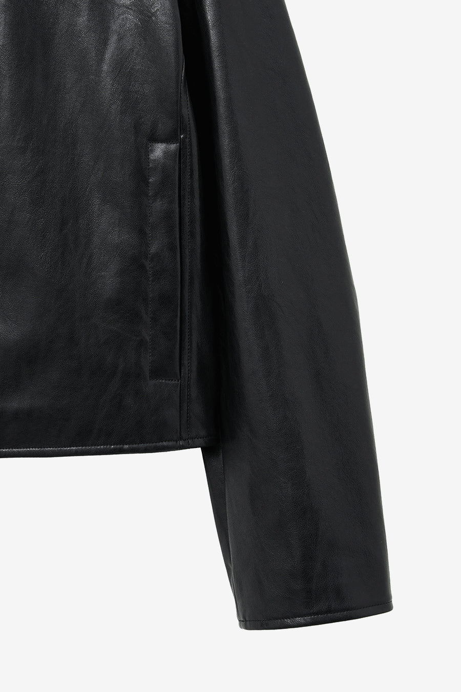 Insilence - Glossy Faux Leather Jacket (Black) product image 12 | TRAB K-Fashion Australia