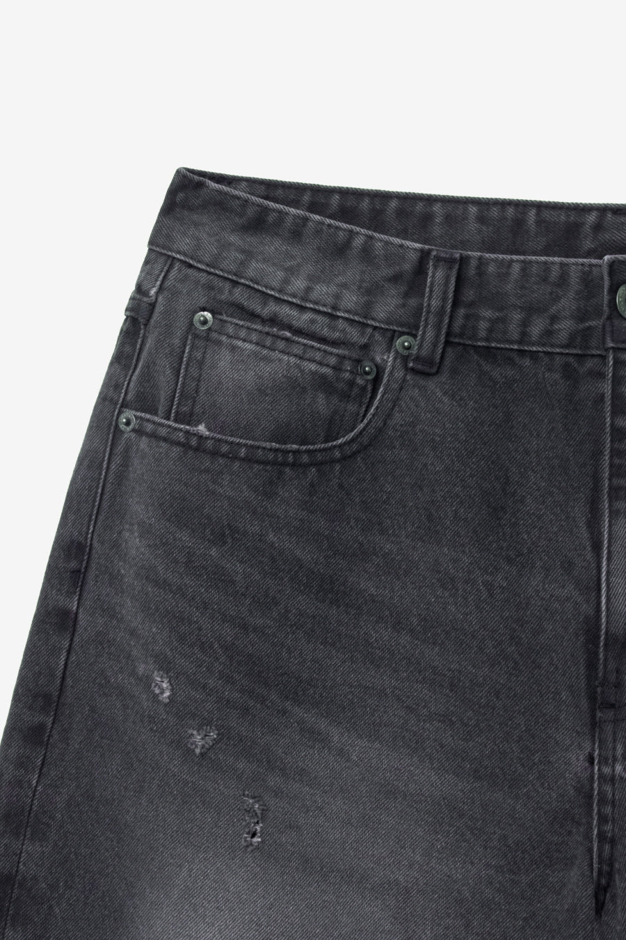 Insilence - Distressed Denim Shorts (Black) product image 10 | TRAB K-Fashion Australia