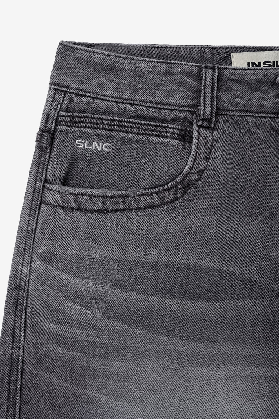 Insilence - Wide Bermuda Denim (Dark Grey) product image 10 | TRAB K-Fashion Australia