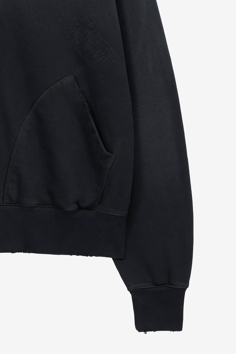 Insilence - Distressed Vintage Zip-Up Hoodie (Washed Black) product image 10 | TRAB K-Fashion Australia