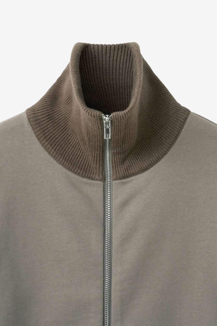 Insilence - Knit Combi Cotton Zip-Up (Beige) product image 10 | TRAB K-Fashion Australia