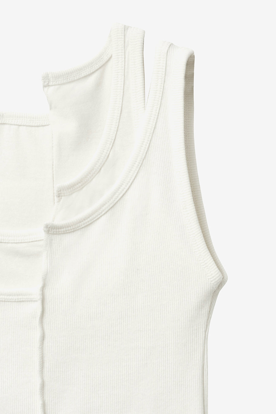 Insilence - Unbalanced Layer Sleeveless (White) product image 10 | TRAB K-Fashion Australia