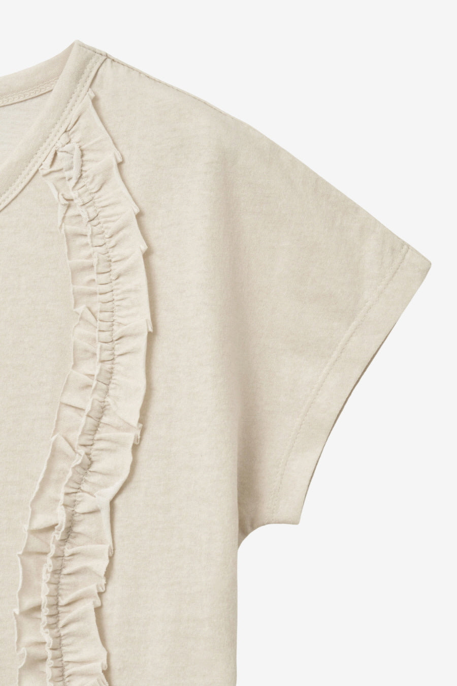 Insilence - Frill Strap Pigment Top (Natural Beige) product image 10 | TRAB K-Fashion Australia