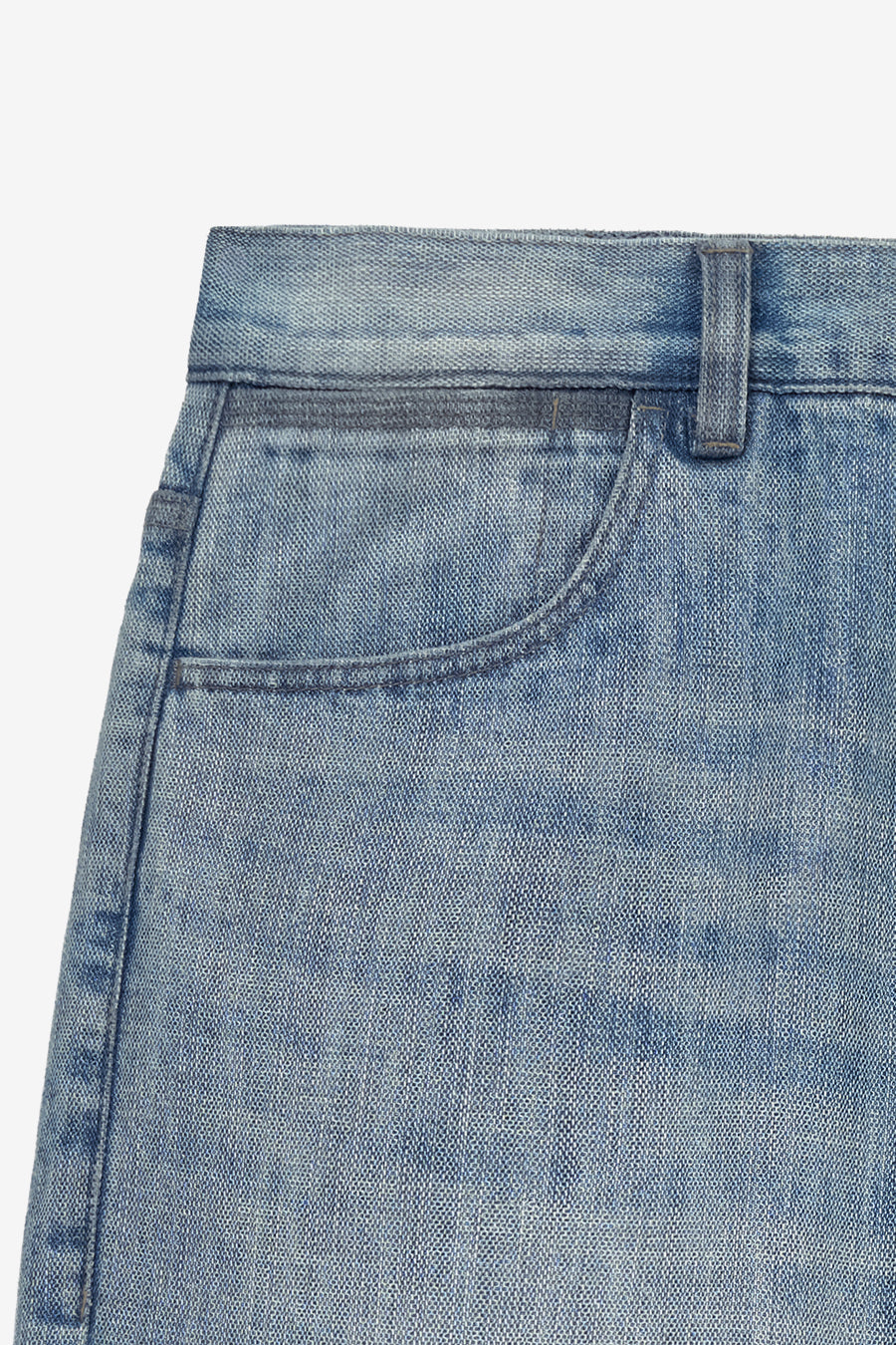 Insilence - Honeycomb Denim Pants (Light Blue) product image 10 | TRAB K-Fashion Australia